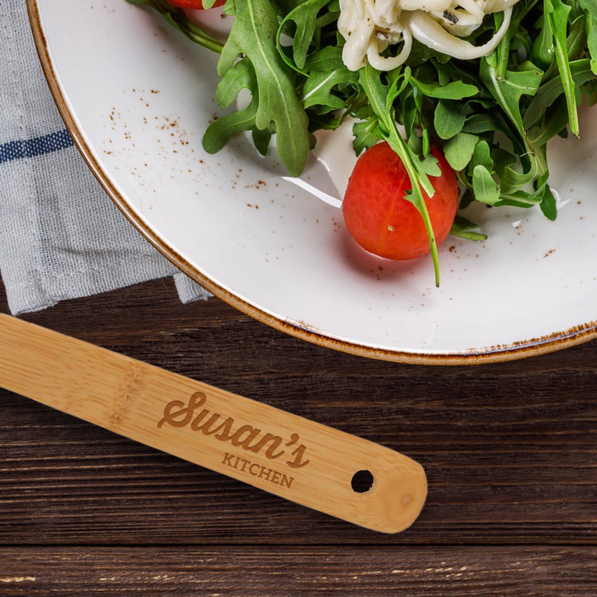 Engraved Bamboo Spoon