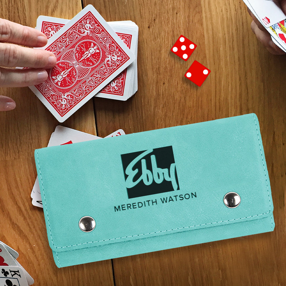 Branded Ebby Halliday Custom Engraved Card & Dice Set
