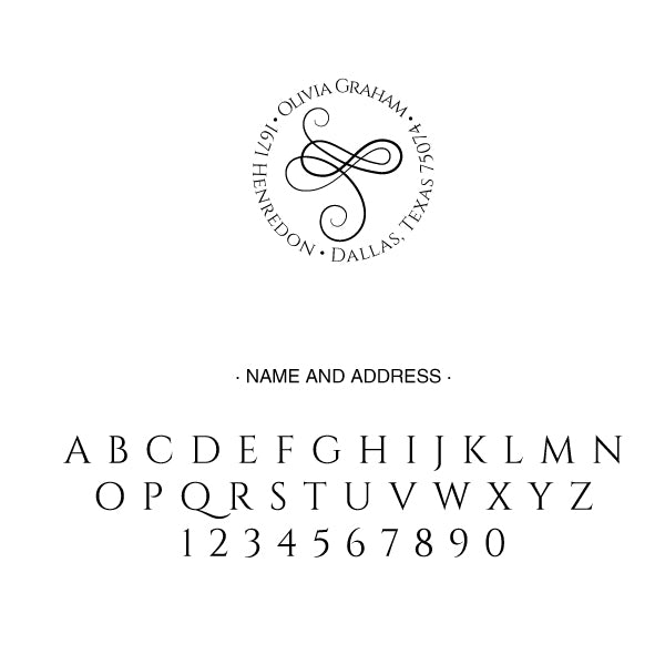 Ornate Return Address Name Custom Designer Embosser