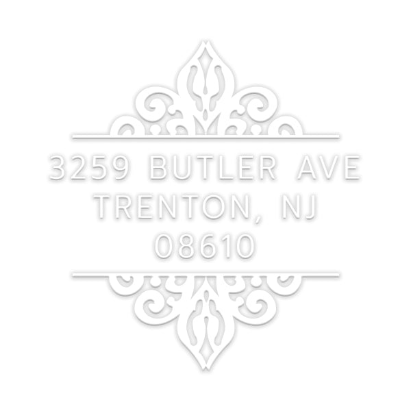 Ornate Return Address Custom Designer Embosser