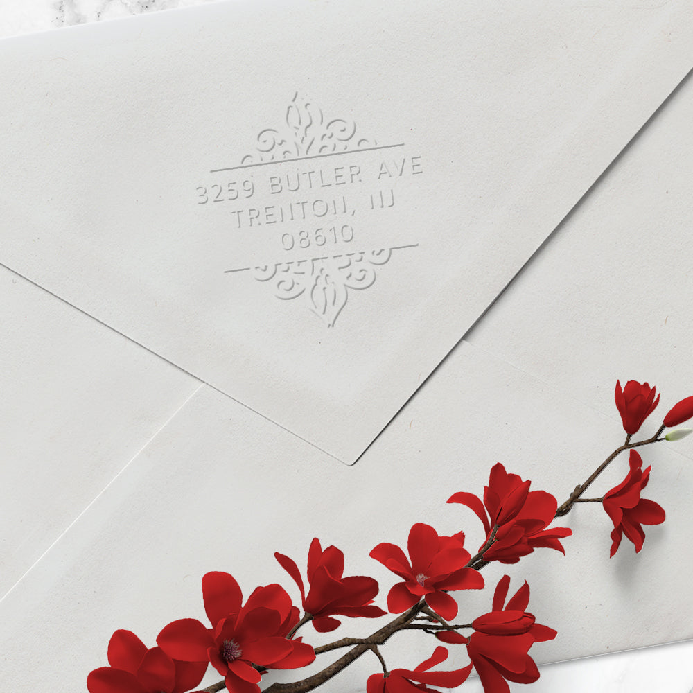 Ornate Return Address Custom Designer Embosser