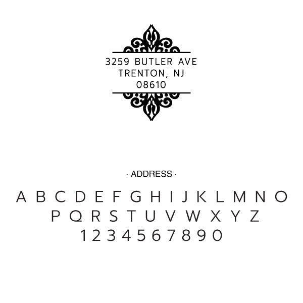 Ornate Return Address Custom Designer Embosser