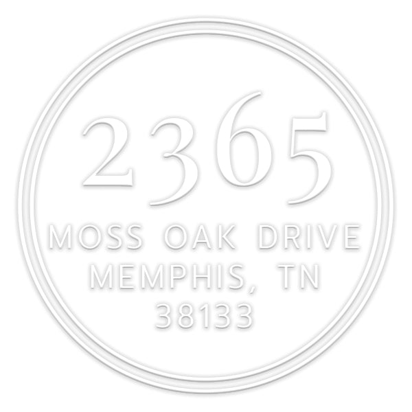 Round Return Address Custom Designer Embosser