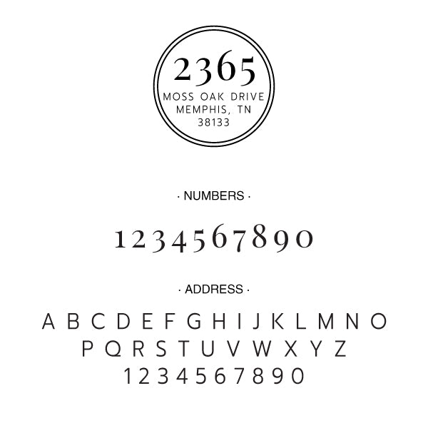 Round Return Address Custom Designer Embosser