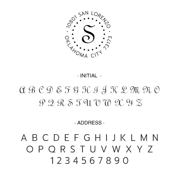 Round Return Address Monogram Custom Designer Embosser