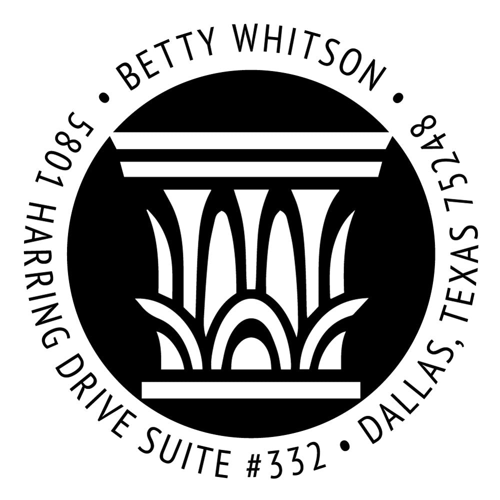 Dave Perry-Miller Custom Round Business Address Designer Embosser Plate from Resource.Direct