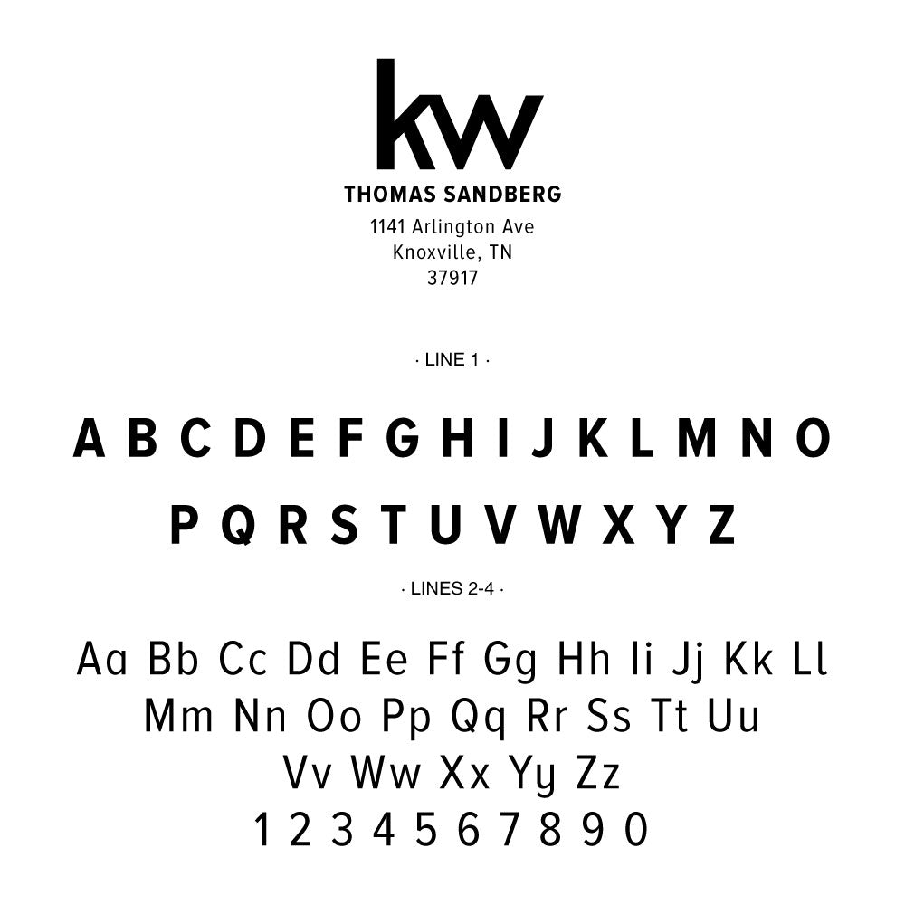 Keller Williams Custom Business Address Designer Embosser Plate from Resource.Direct