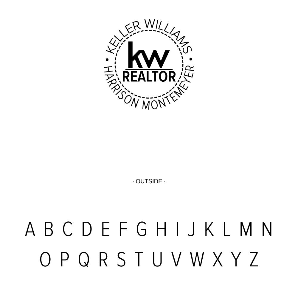 Keller Williams Custom Round Business Name Signature Designer Embosser Plate from Resource.Direct