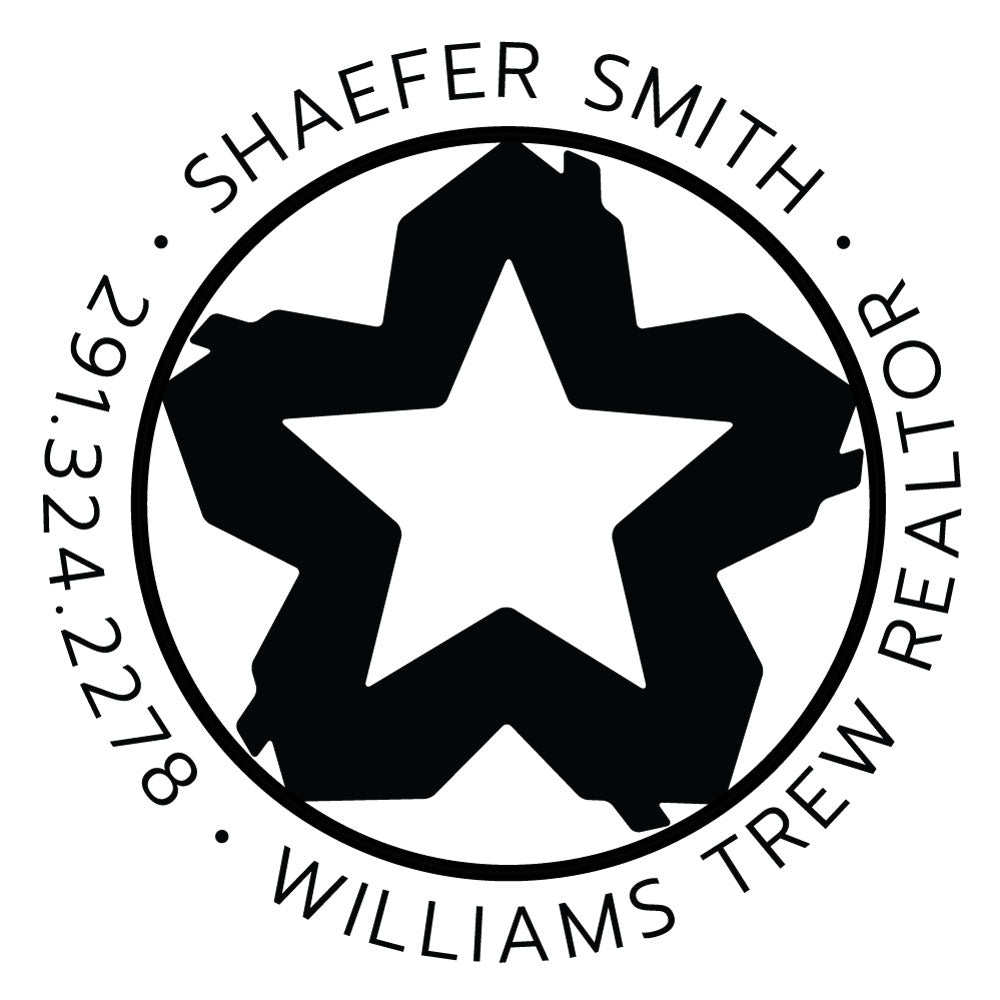 Williams Trew Custom Round Business Contact Information Thank You Designer Embosser Plate from Resource.Direct