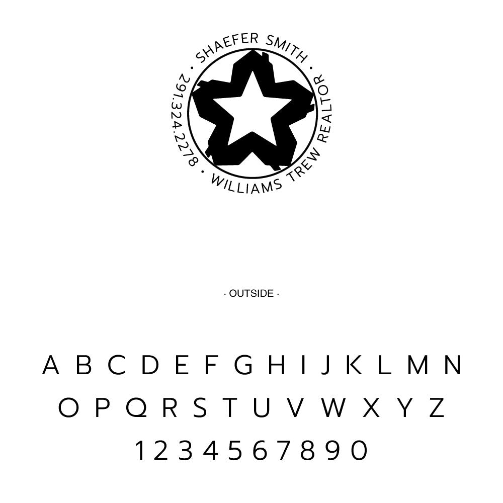 Williams Trew Custom Round Business Contact Information Thank You Designer Embosser Plate from Resource.Direct
