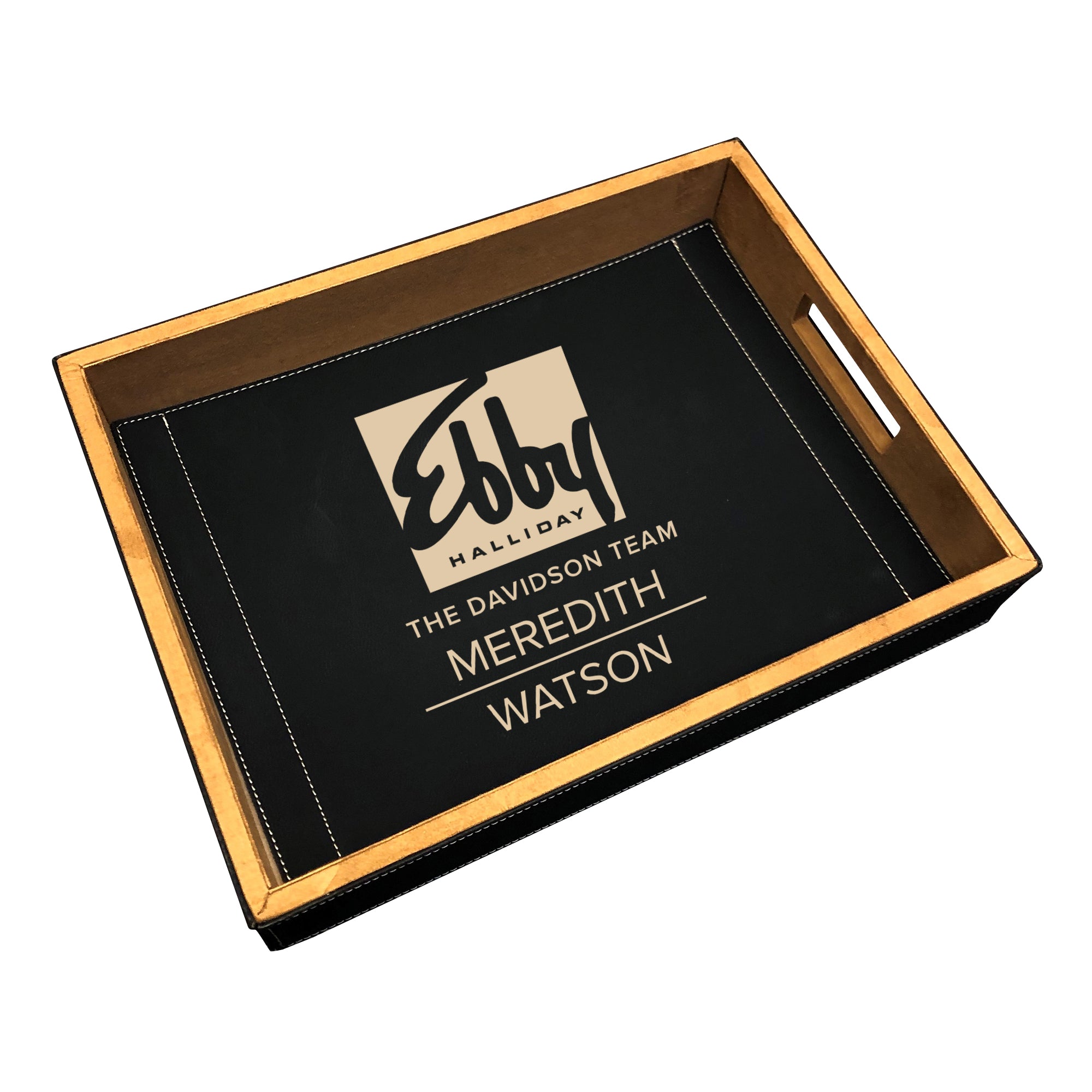 Ebby Halliday Engraved Vegan Leather Serving Tray