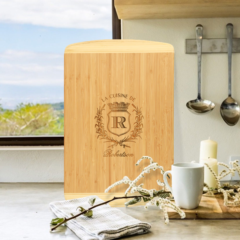 Elegant Engraved Bamboo Cutting Board