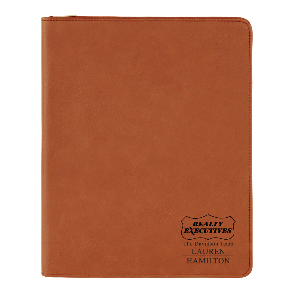 Realty Executives Custom Engraved Zippered Portfolio