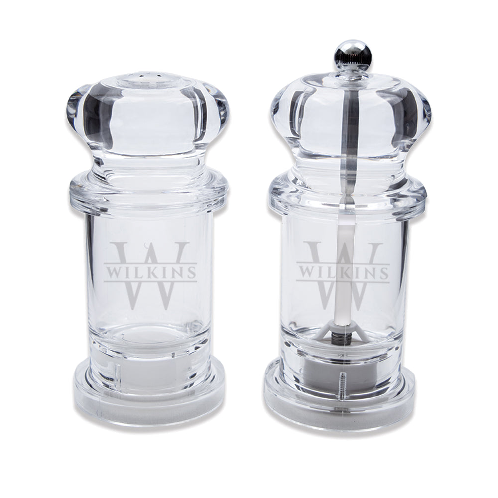 Acrylic Salt Shaker & Pepper Mill Set