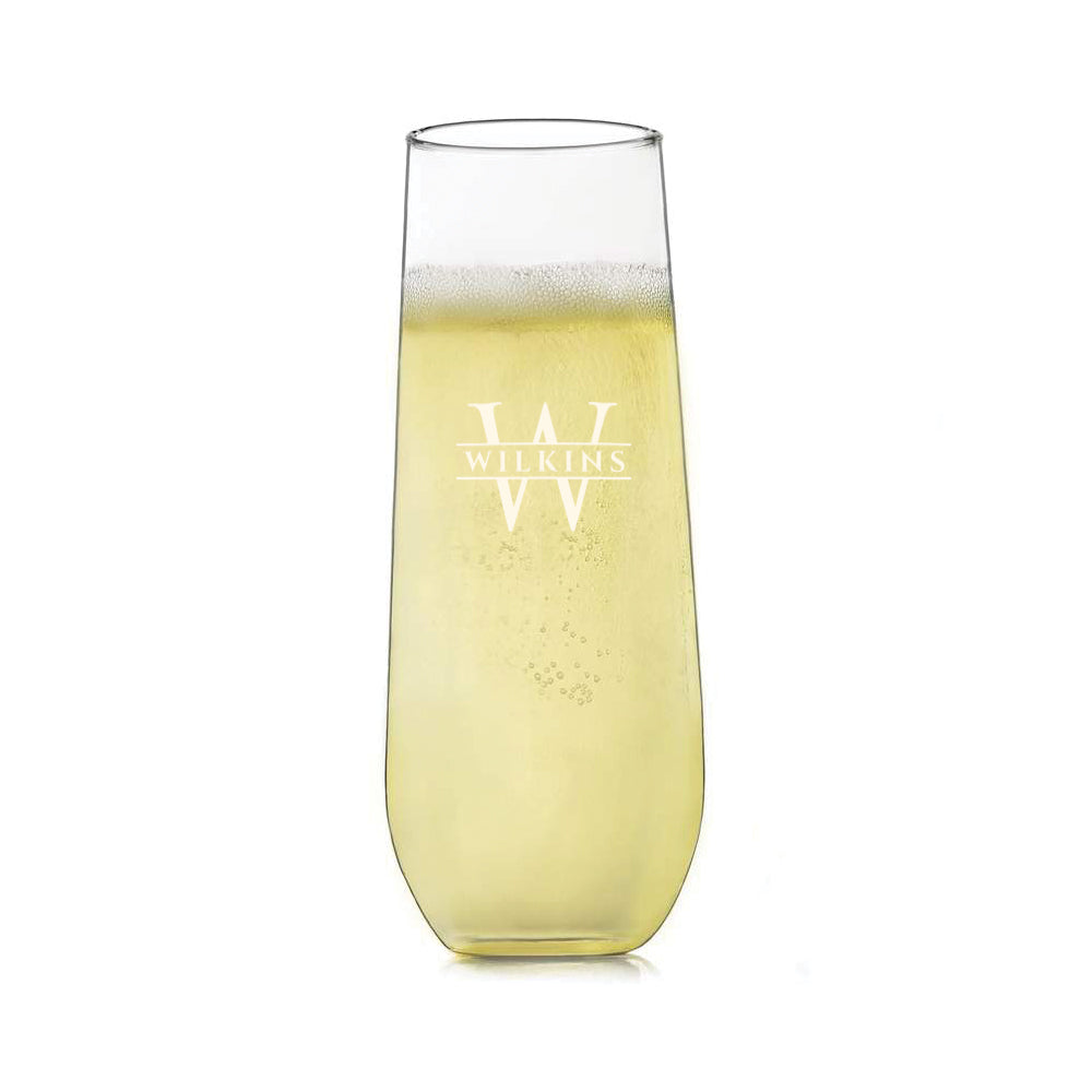 Glass Stemless Champagne Flute