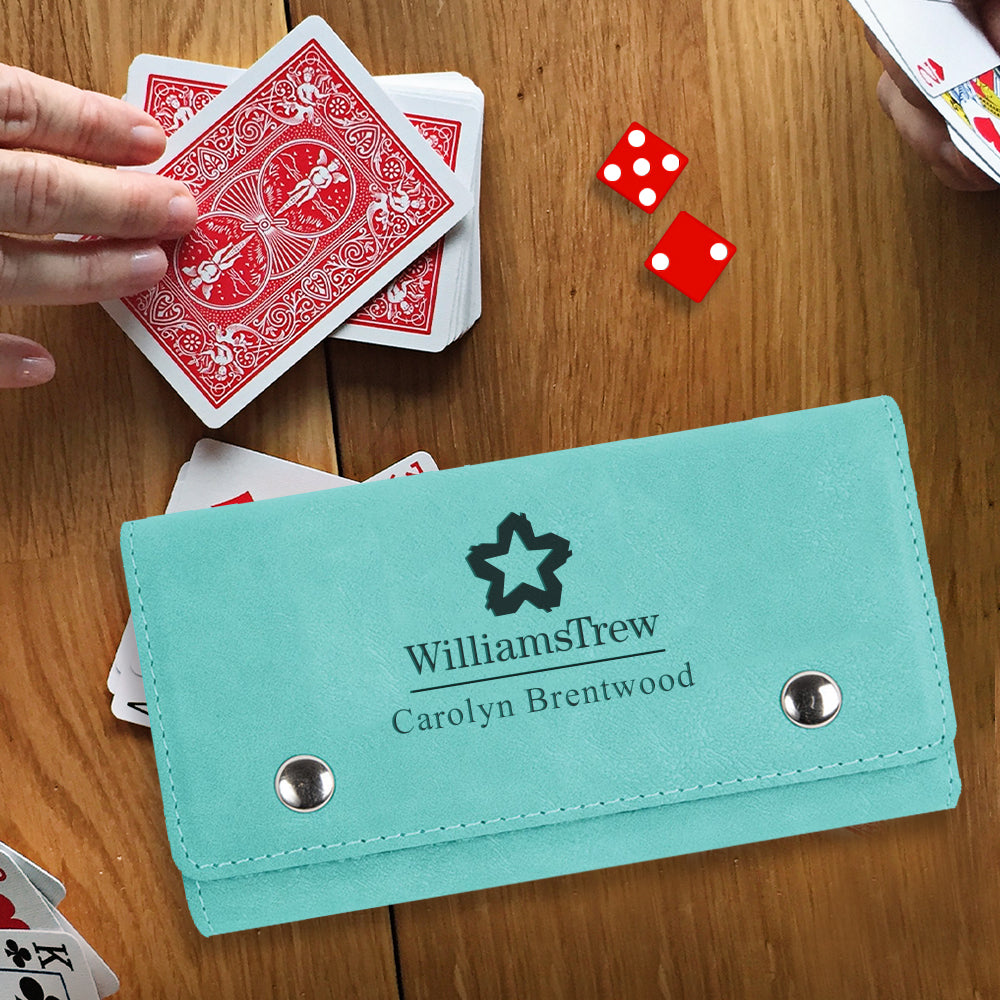 Branded Williams Trew Custom Engraved Card & Dice Set