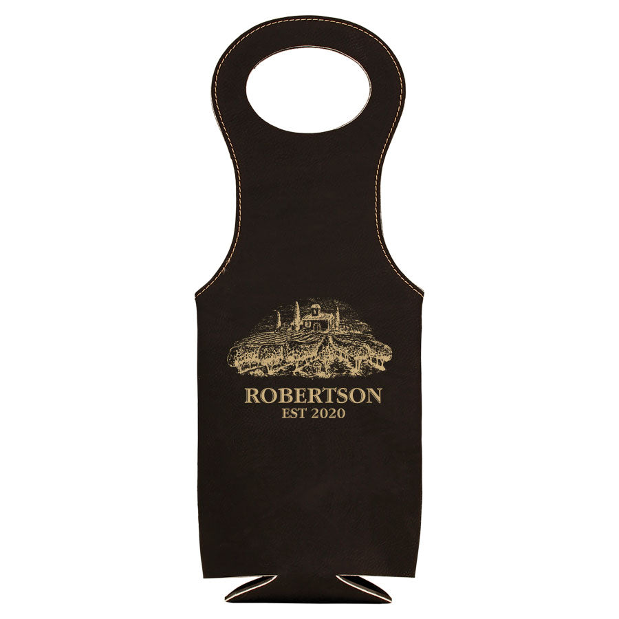 Engraved Wine Satchel