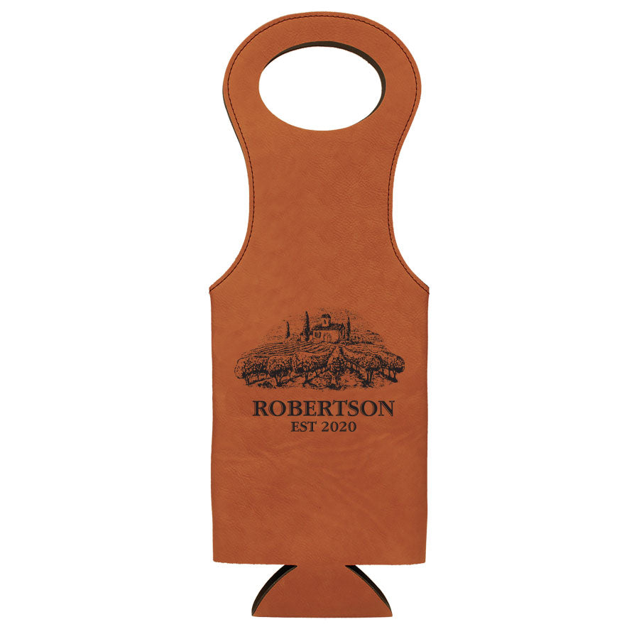 Engraved Wine Satchel