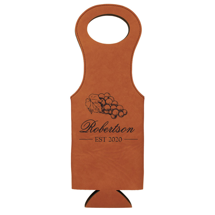 Engraved Wine Satchel