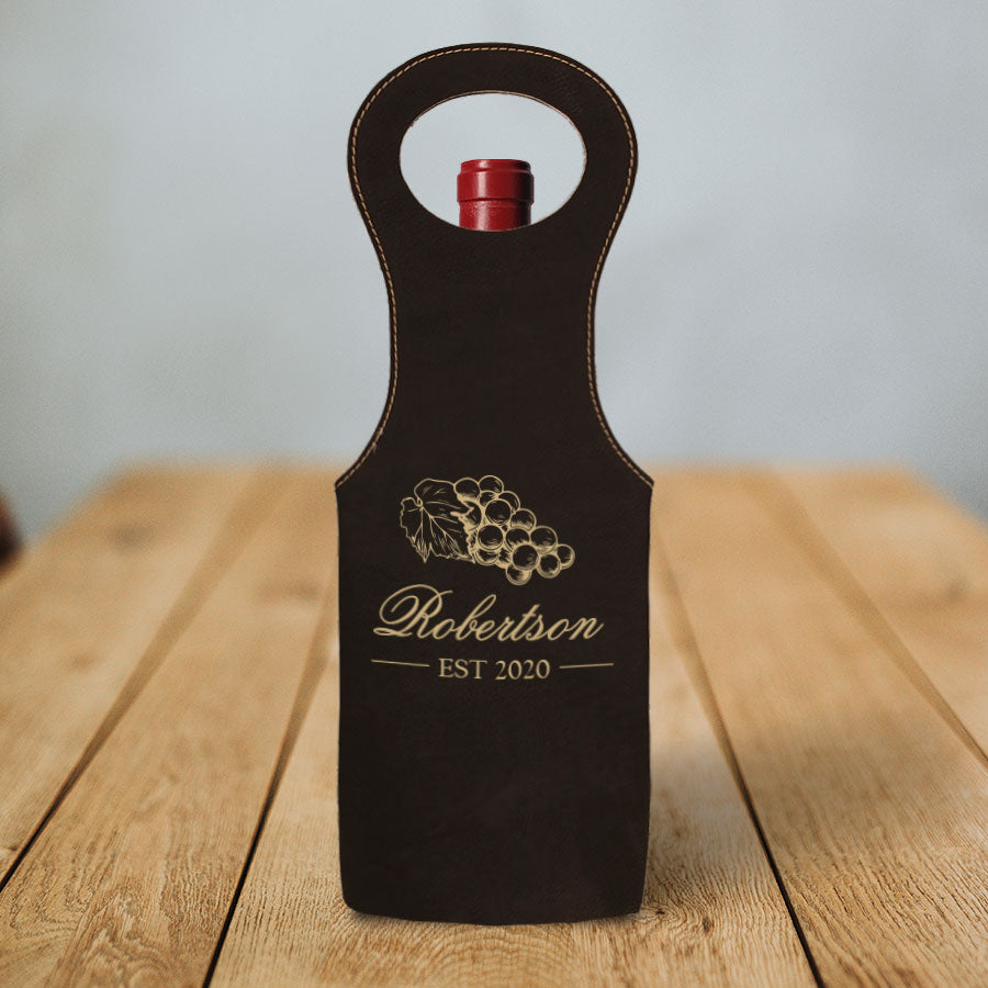 Engraved Wine Satchel