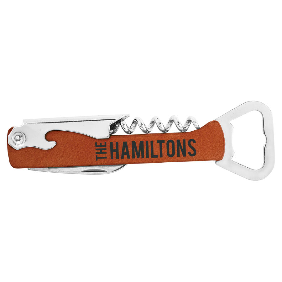 Engraved Wine & Bottle Opener
