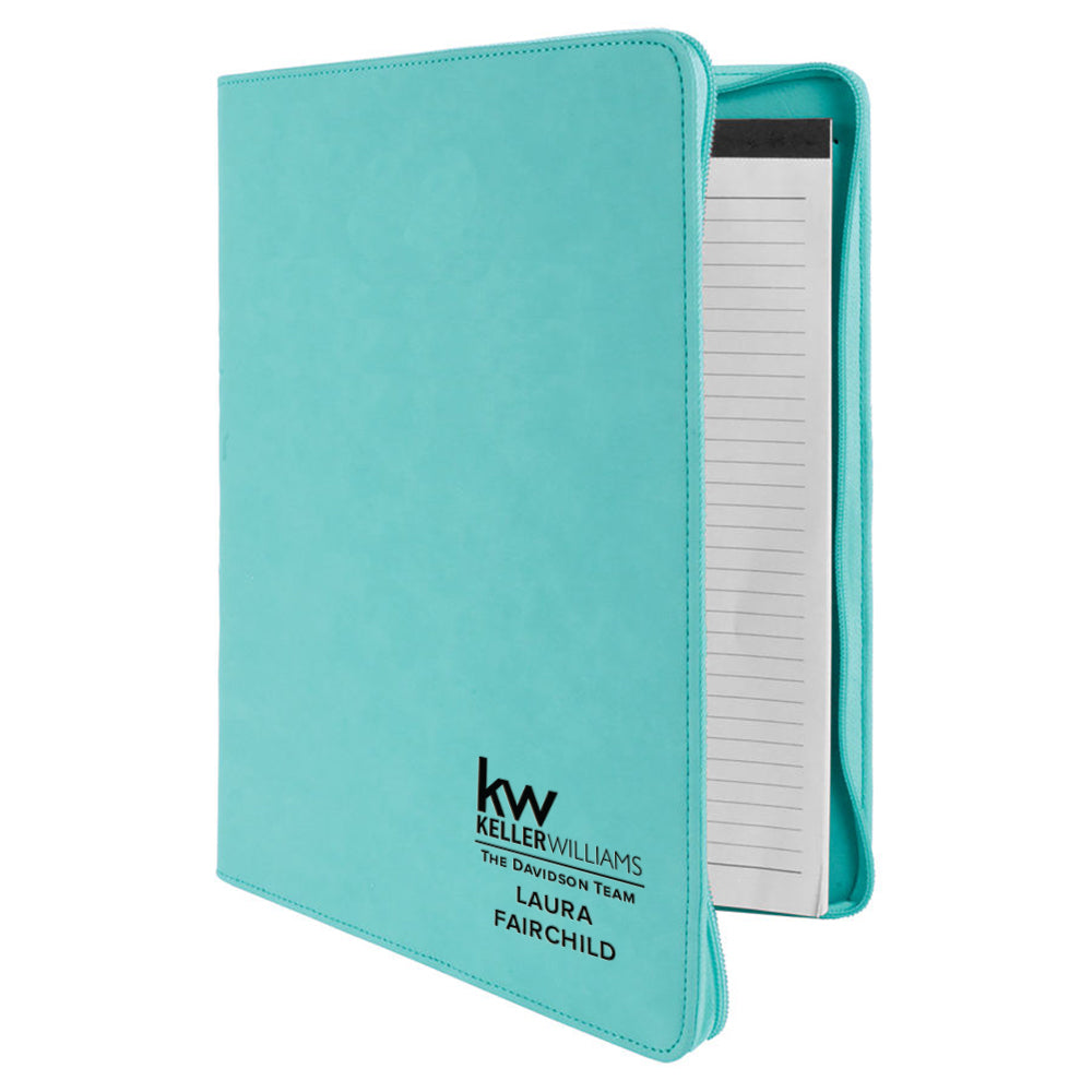 Keller Williams Custom Engraved Zippered Portfolio