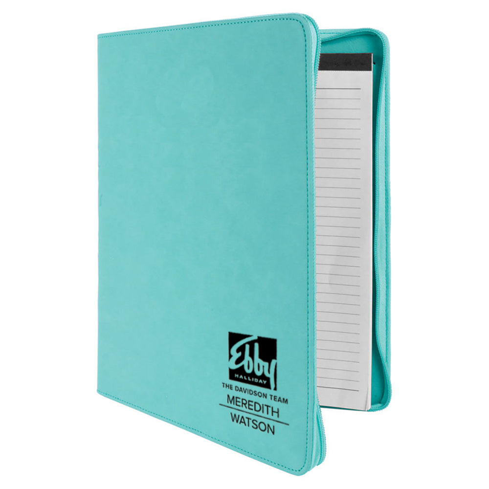 Ebby Halliday Custom Engraved Zippered Portfolio