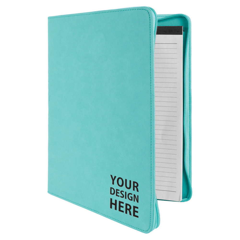 Unique Custom Engraved Zippered Portfolio