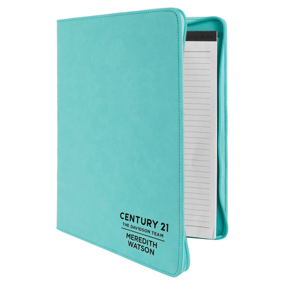 Century 21 Custom Engraved Zippered Portfolio