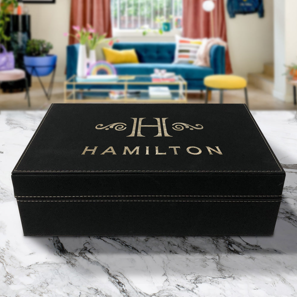 Engraved Leather Gift Box