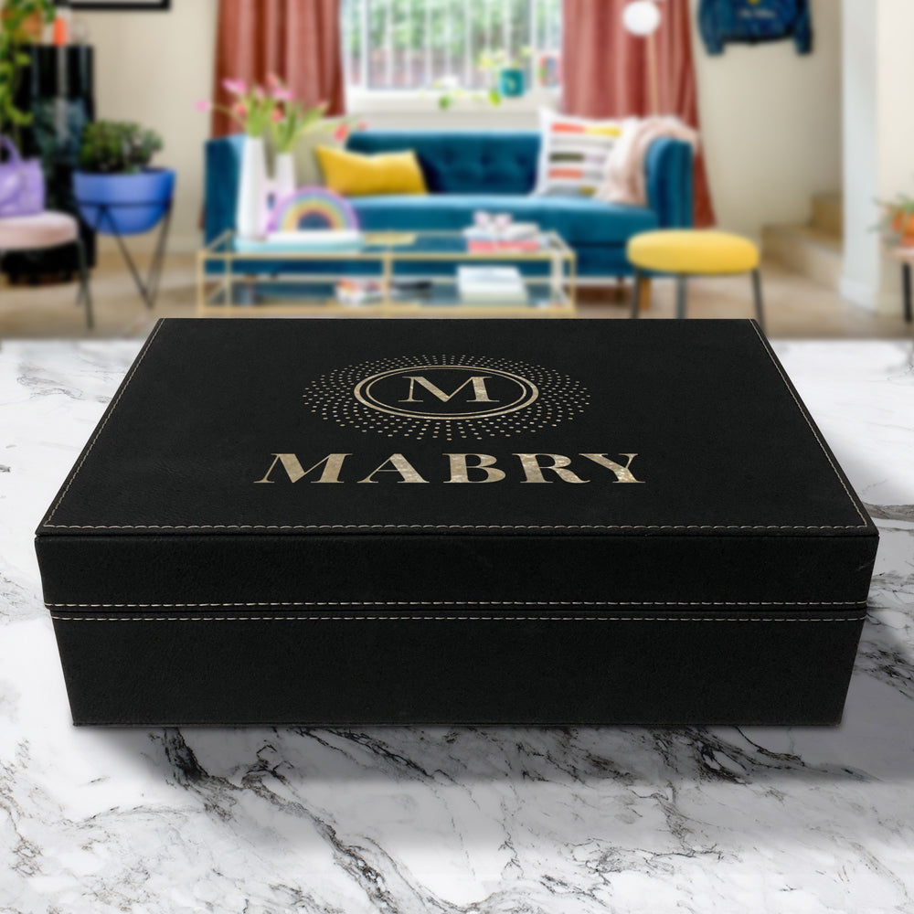 Engraved Leather Gift Box