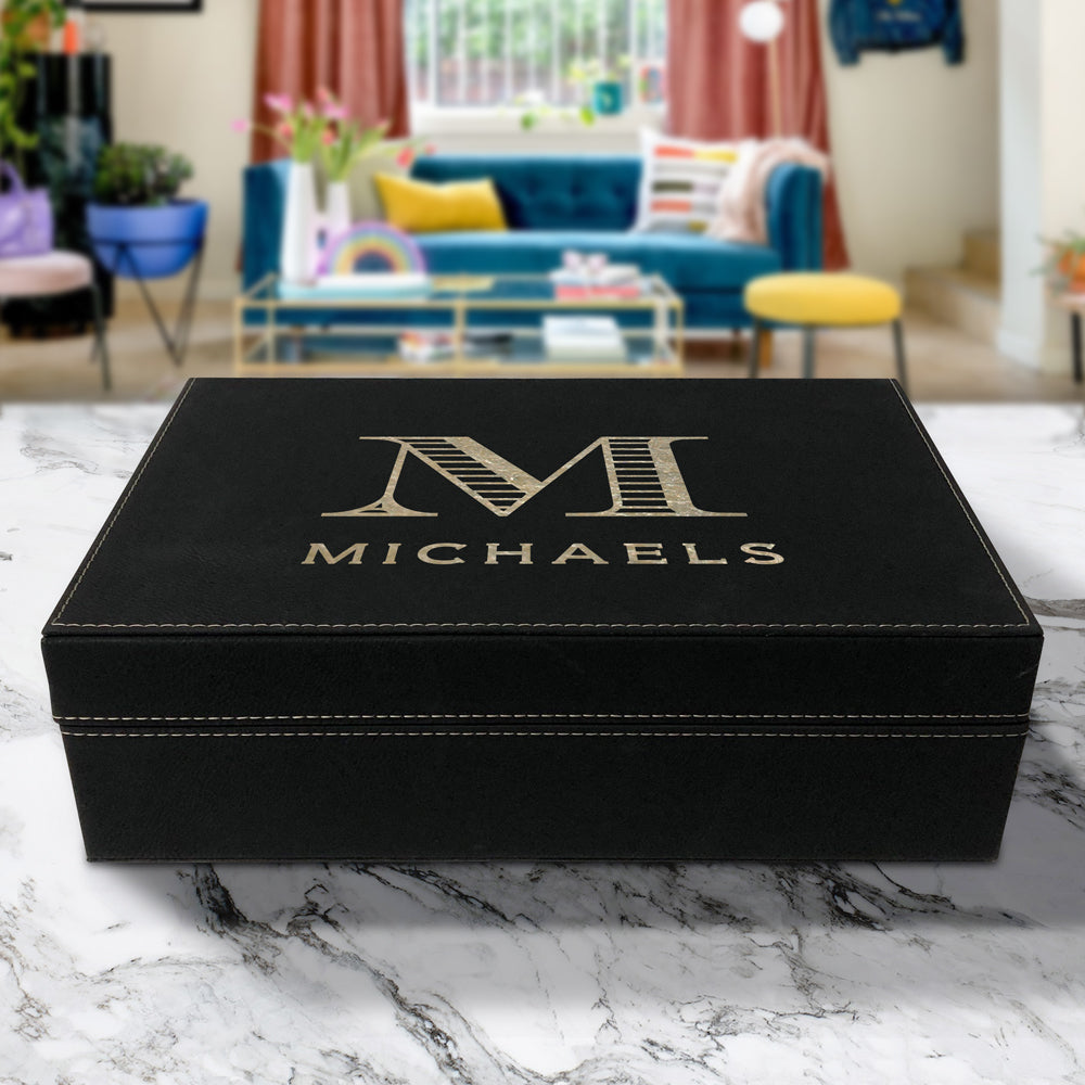 Engraved Leather Gift Box