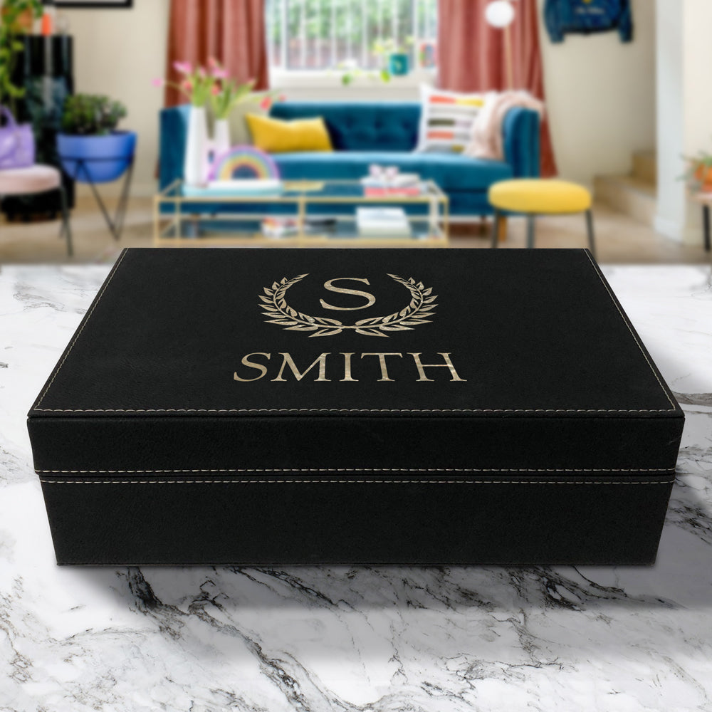 Engraved Leather Gift Box