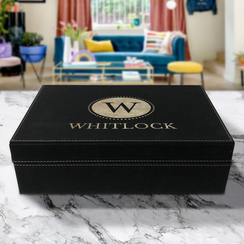 Engraved Leather Gift Box