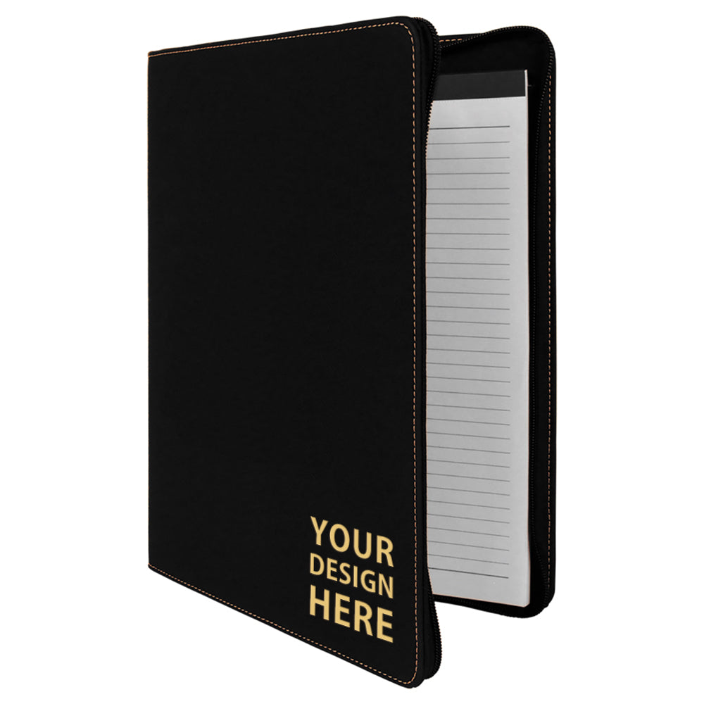 Unique Custom Engraved Zippered Portfolio