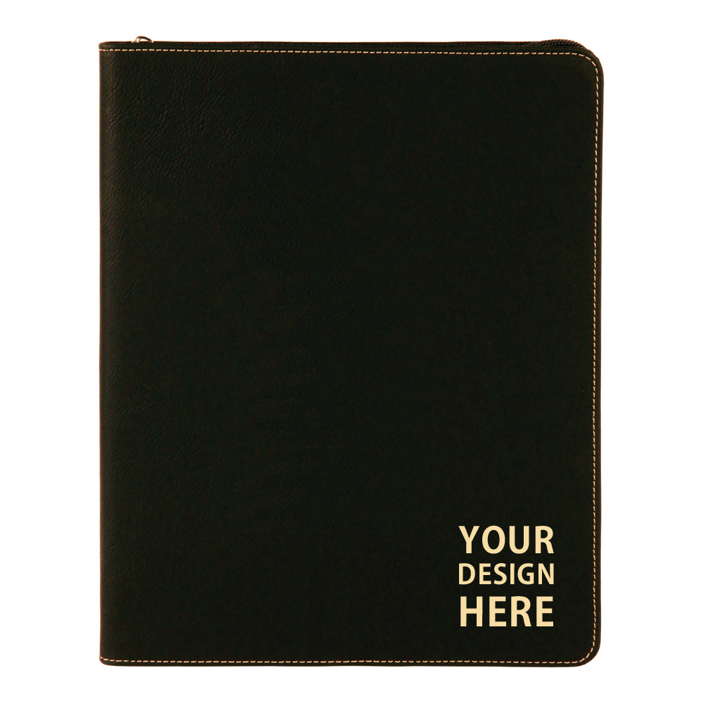 Unique Custom Engraved Zippered Portfolio