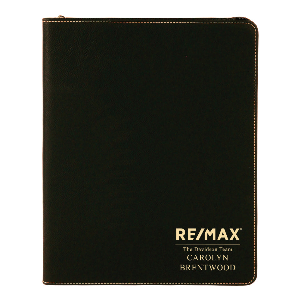 ReMax Custom Engraved Zippered Portfolio