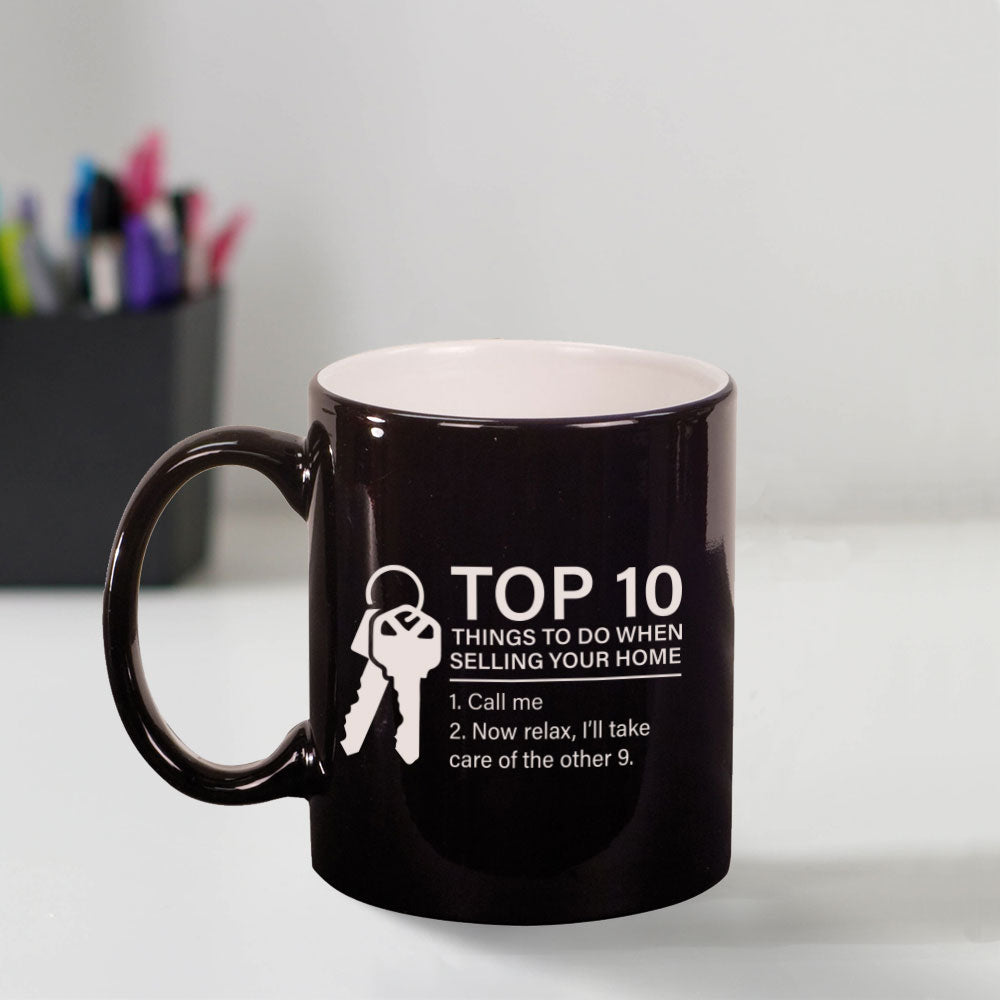 Custom Engraved Top 10 Coffee Mug
