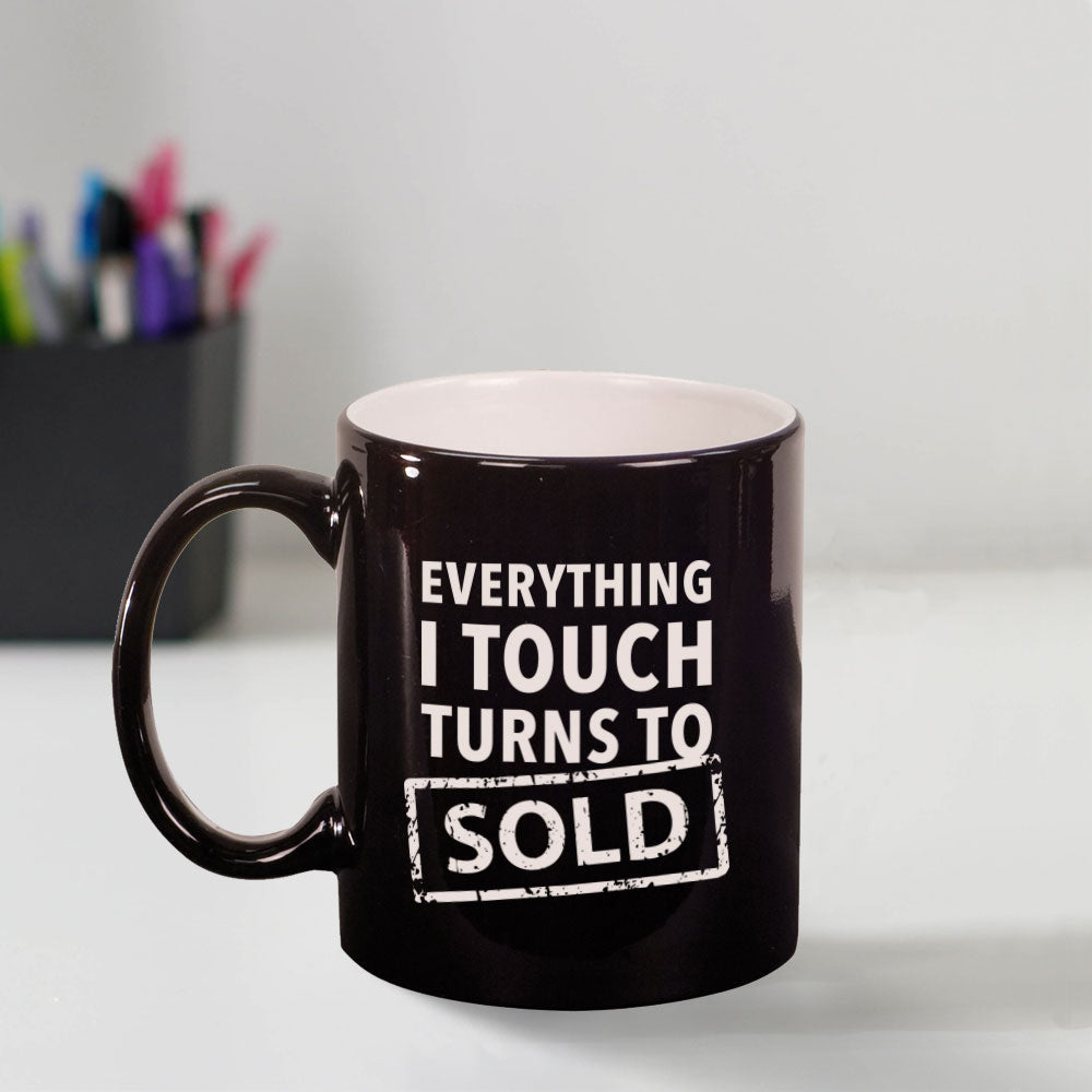 Custom Engraved Turns To Sold Coffee Mug