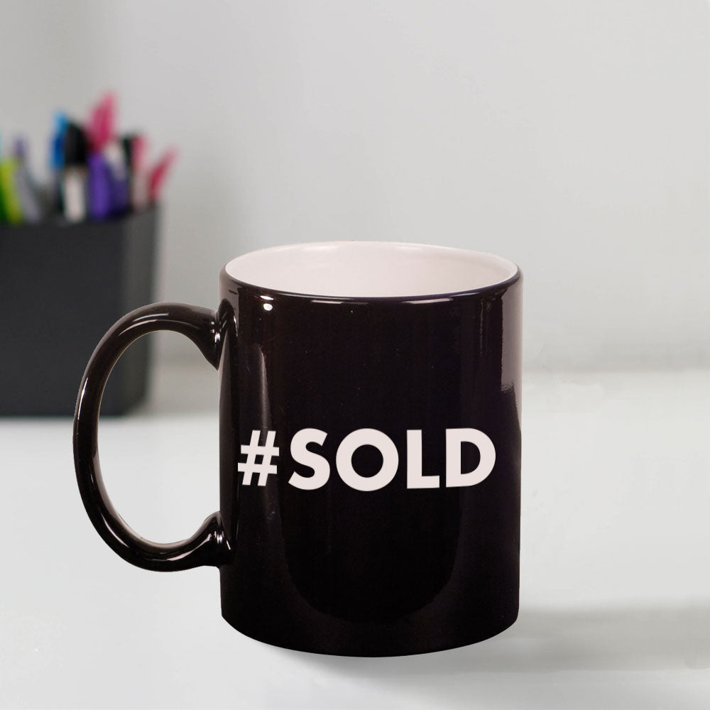 Custom Engraved #SOLD Coffee Mug