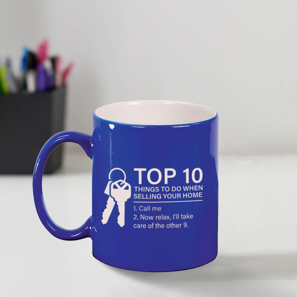 Custom Engraved Top 10 Coffee Mug