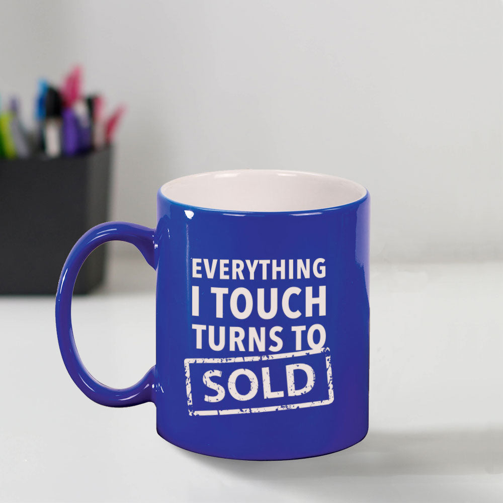 Custom Engraved Turns To Sold Coffee Mug
