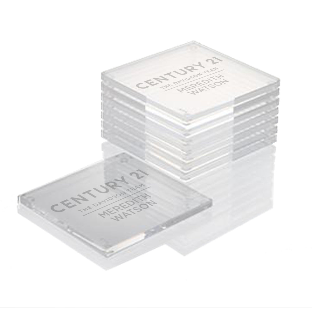 Engraved Custom Century 21 Branded Coasters