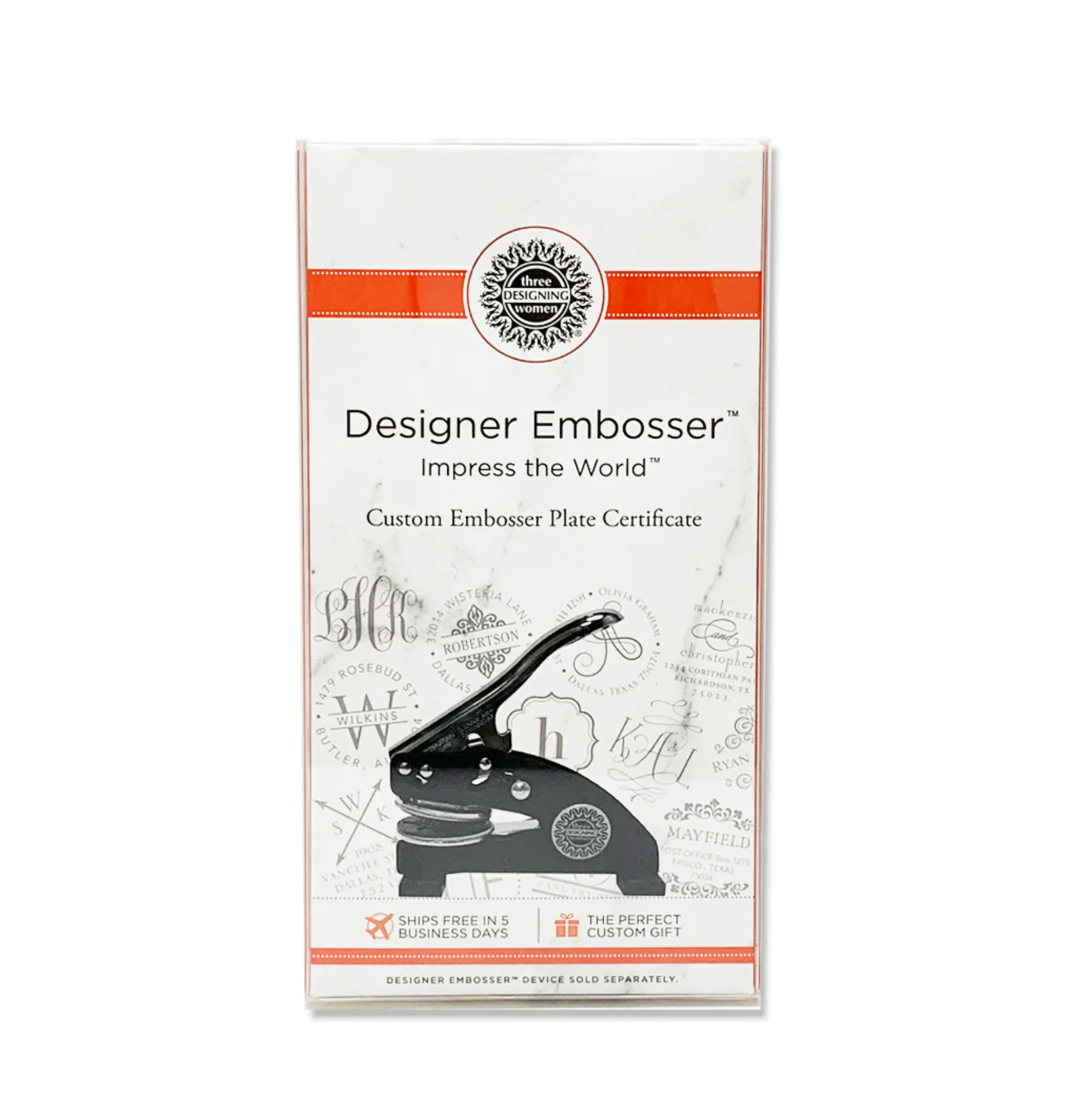 Designer Embosser® Plate Custom Certificate