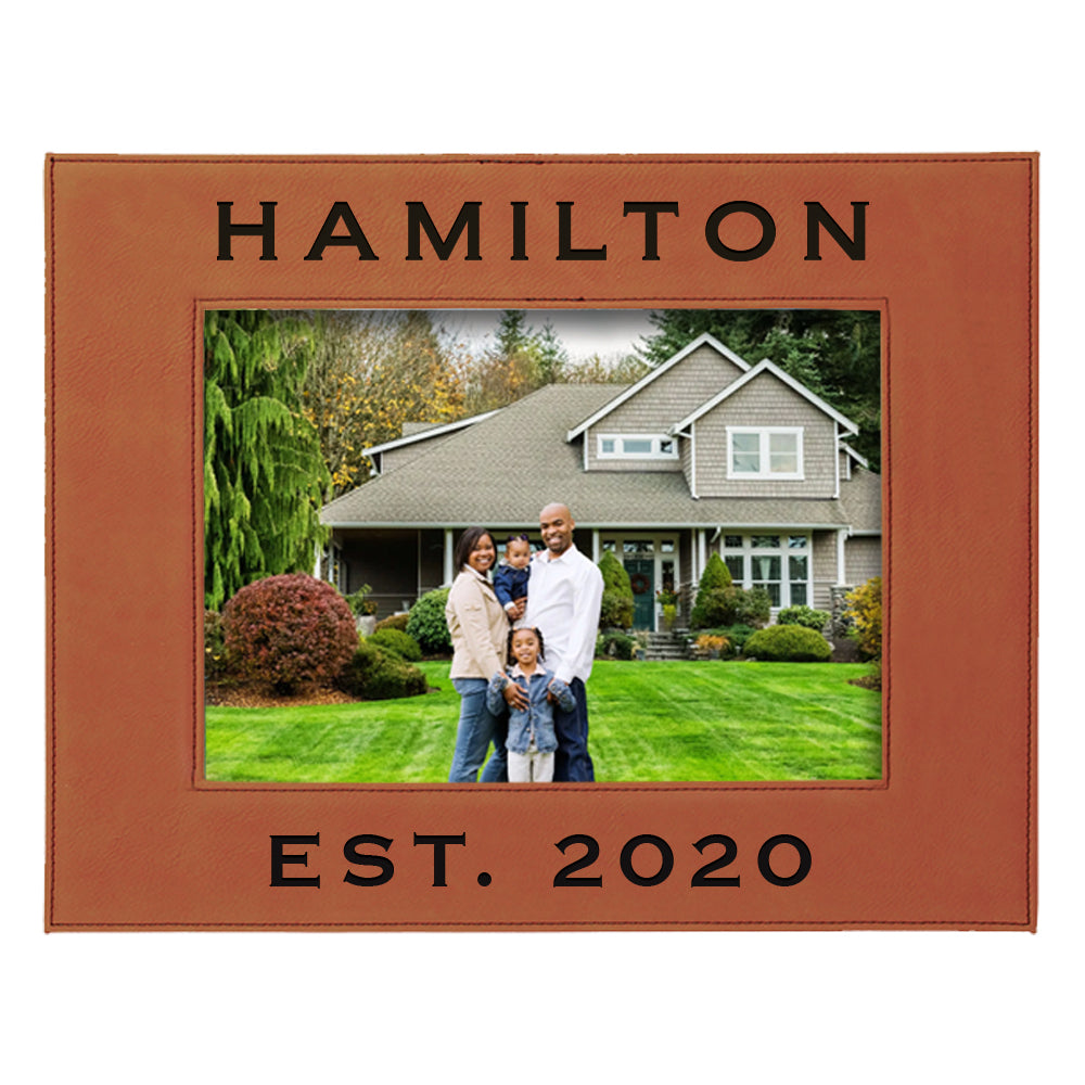 Engraved Vegan Leather 5 x 7 Photo Frame