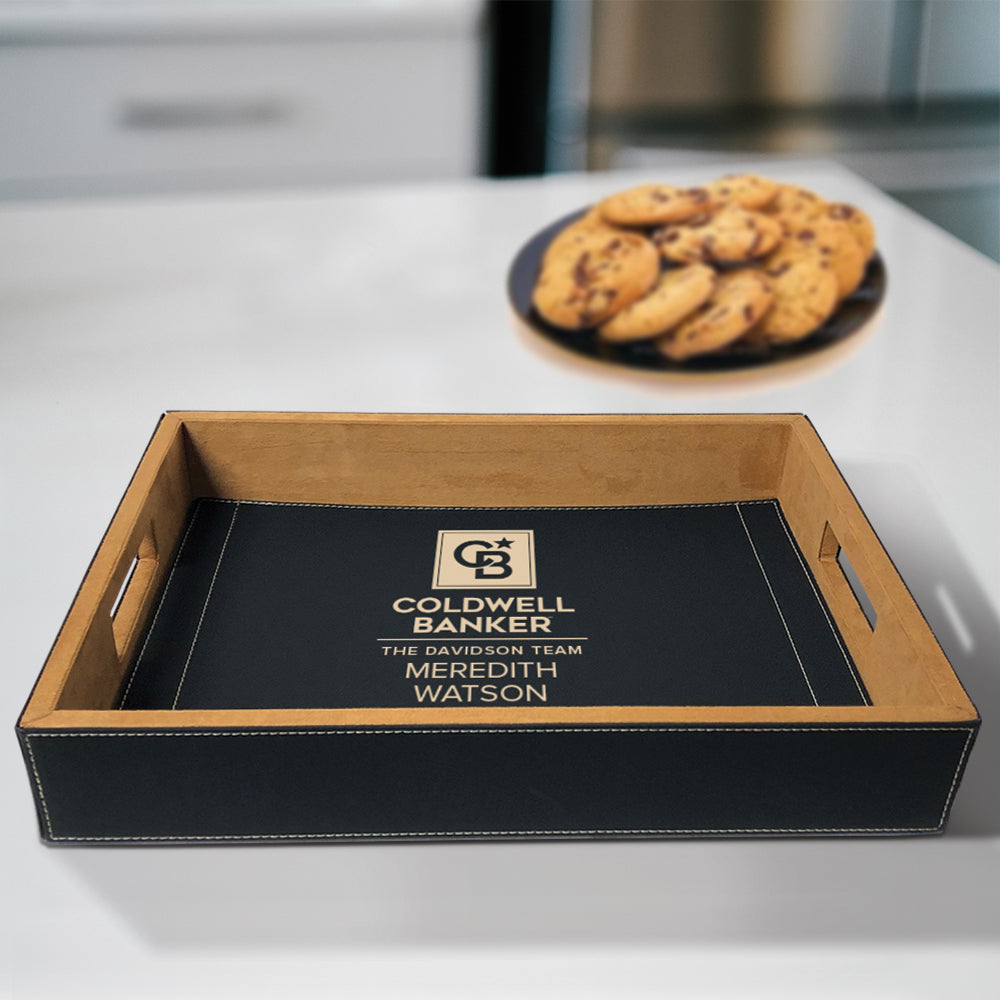Coldwell Banker Engraved Vegan Leather Serving Tray