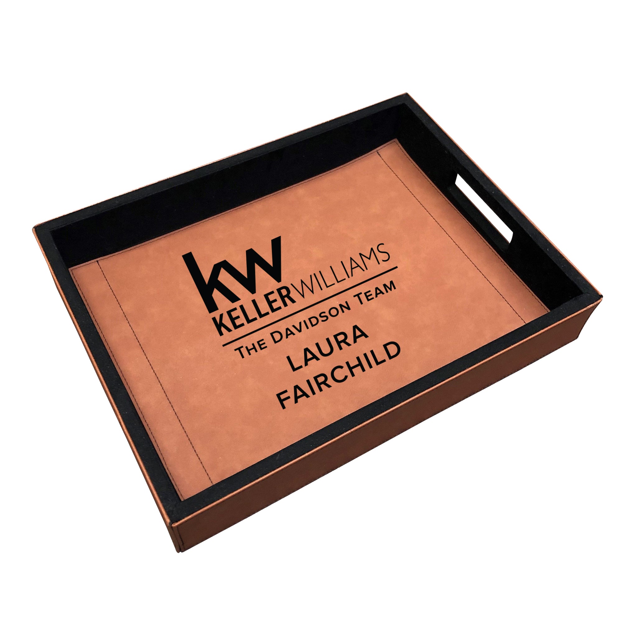 Keller Williams Engraved Vegan Leather Serving Tray