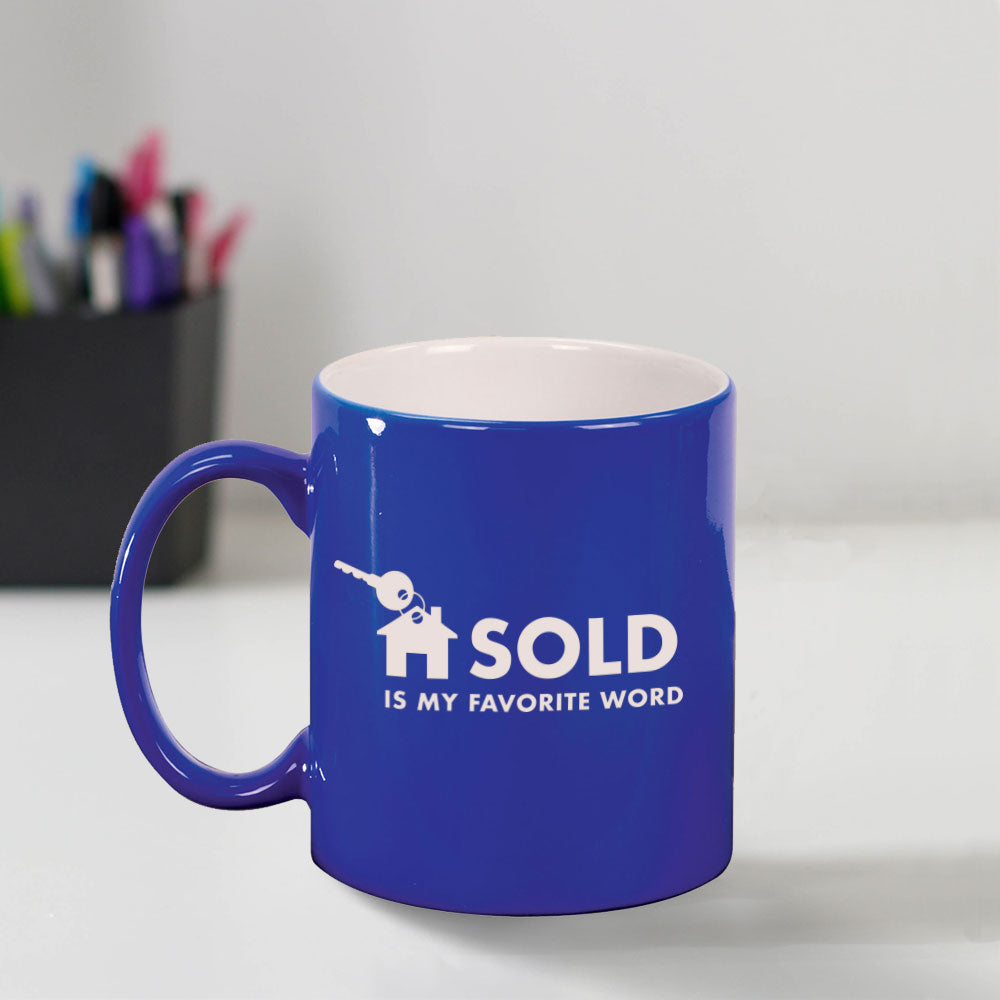 Custom Engraved My Favorite Word Coffee Mug