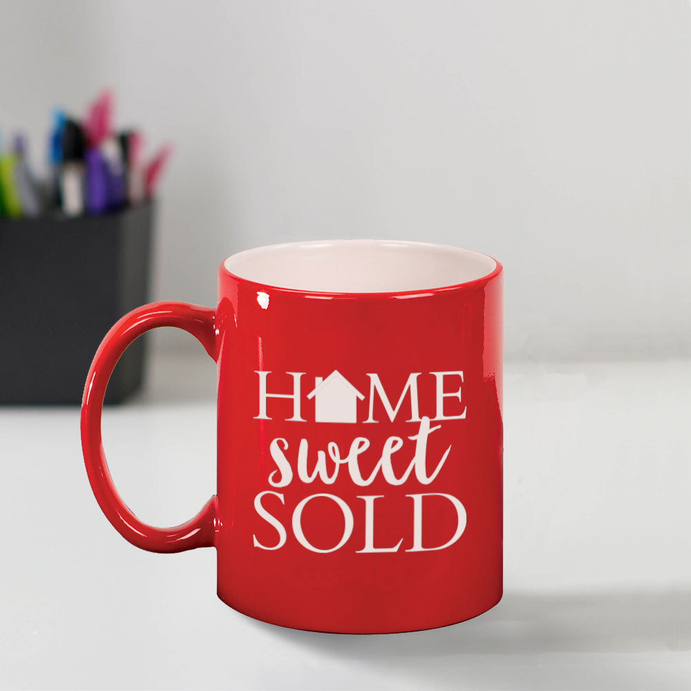 Custom Engraved Home Sweet Sold Coffee Mug