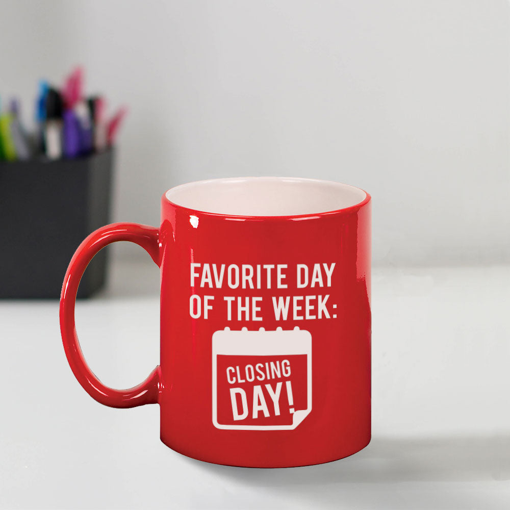 Custom Engraved Closing Day Coffee Mug